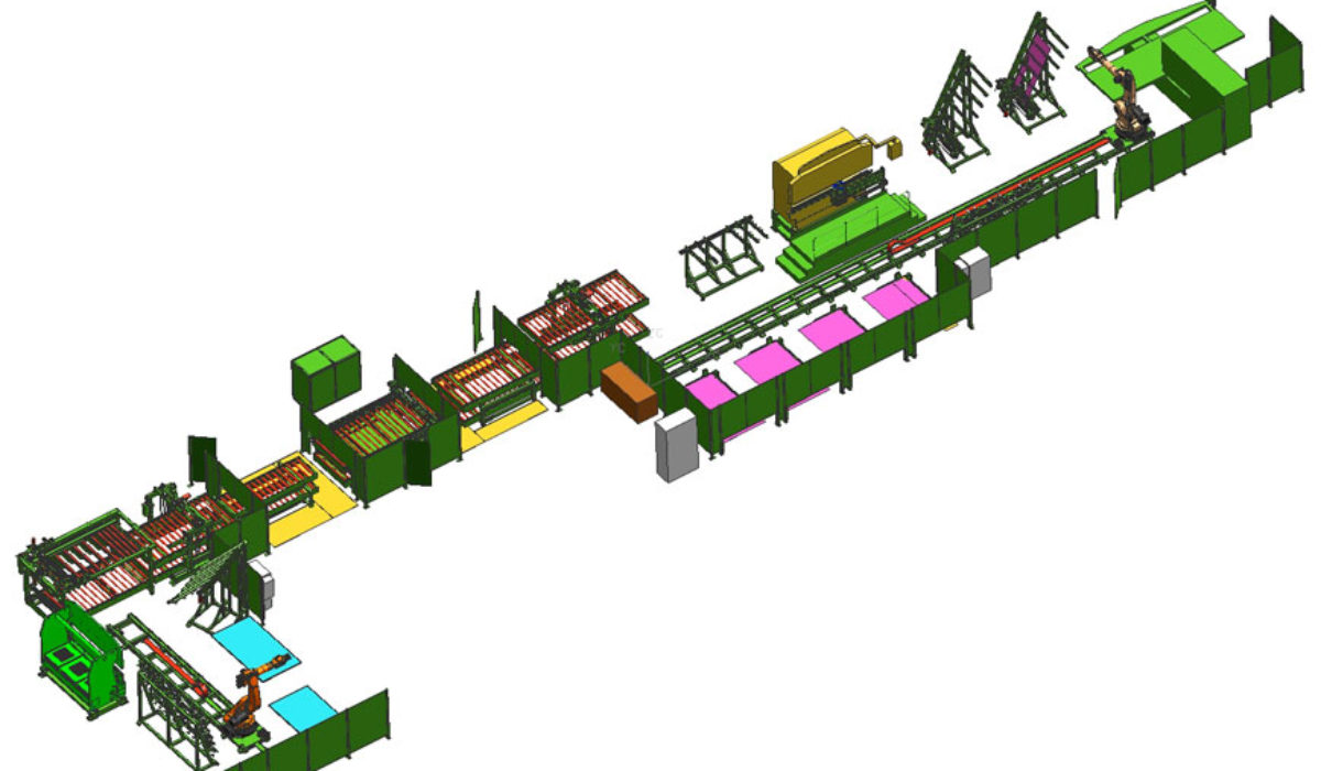 3d impianto lavorazione porte tagliafuoco