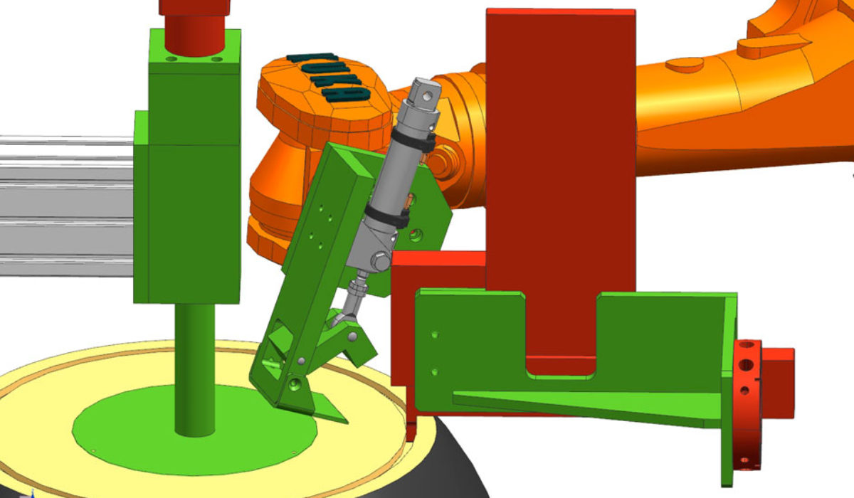 Graffatura a doppio robot pouff