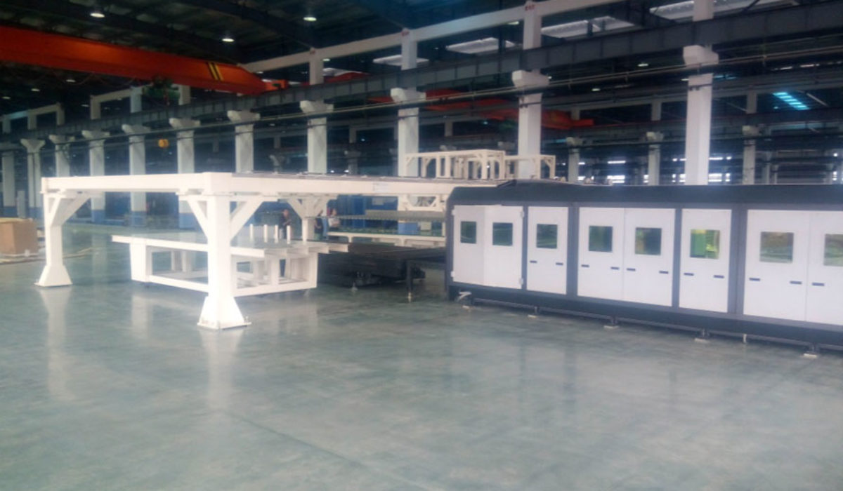 Impianto lavorazione pannelli taglio laser