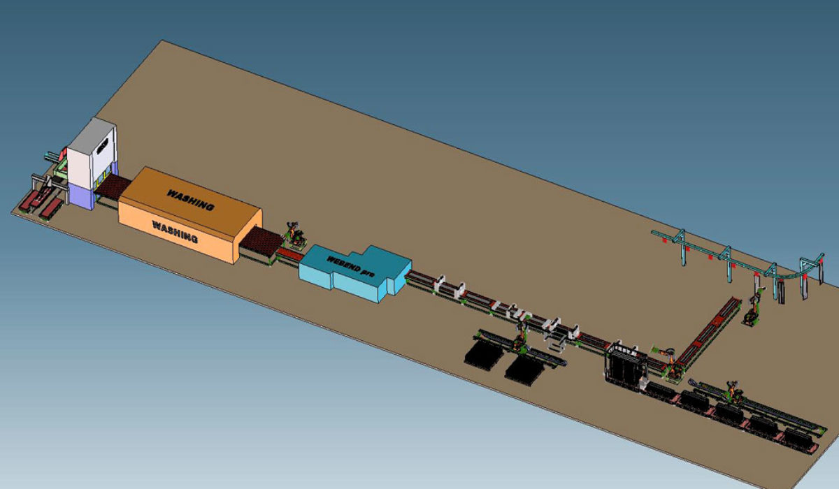Impianto lavorazione porte acciaio