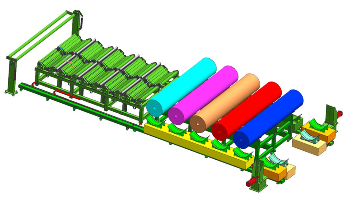 Manipolazione rotoli tessuto