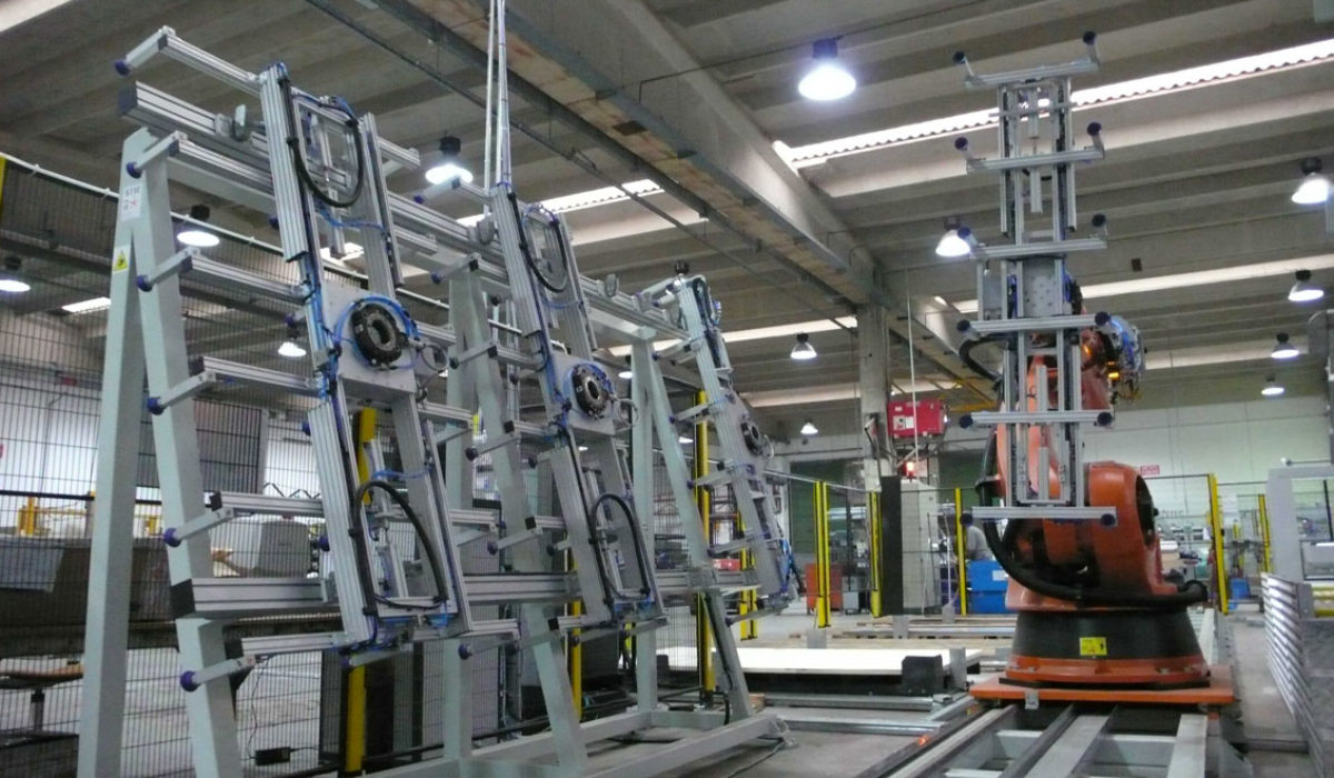 Sistema prese lavorazione porte tagliafuoco