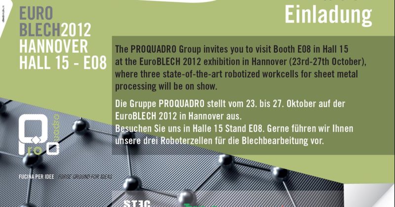 OTTOBRE 2012 – FIERA “EUROBLECH” A HANNOVER DAL 23 AL 27 OTTOBRE