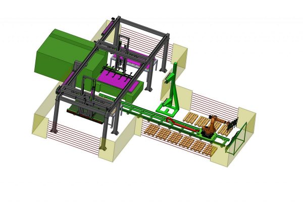 CELLA DI CARICO E SCARICO LASER CON SORTING