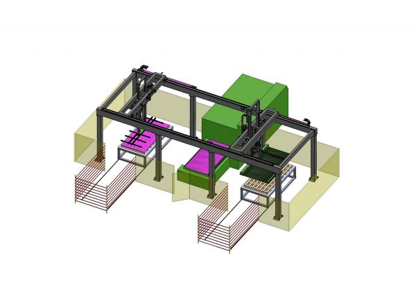 CELLA DI CARICO E SCARICO LASER