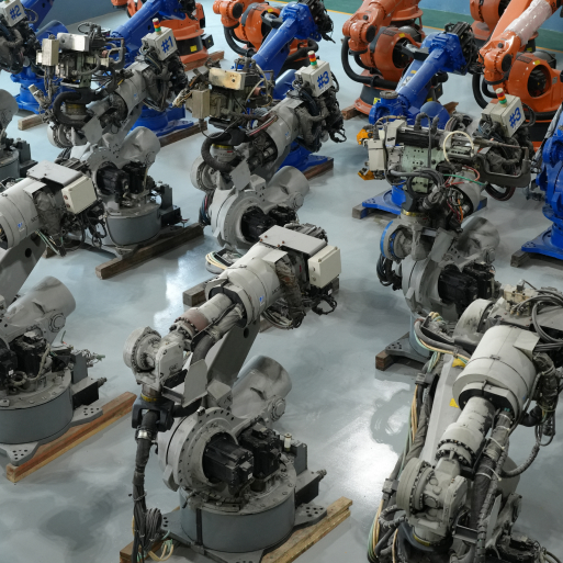 gruppo di macchine robot industriali