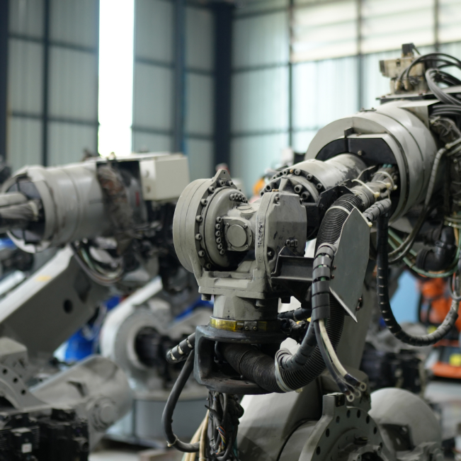 primo piano di una macchina robotizzata